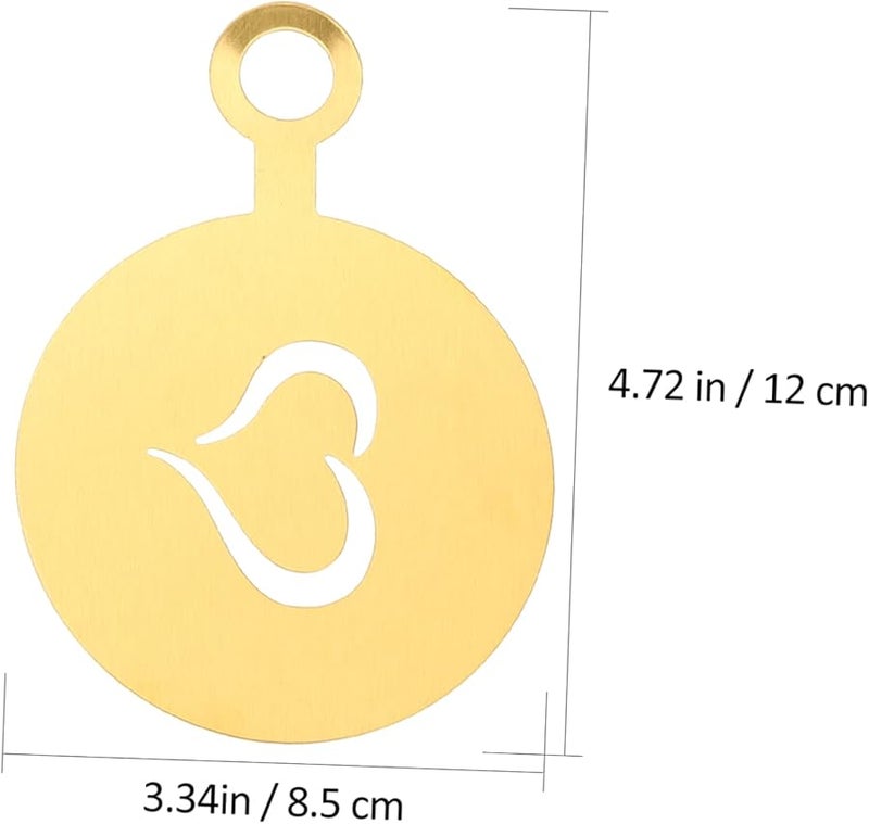4Pcs Stainless Steel Coffee Stencils Easy Clean Latte Cappuccino Decorating Templates - Image 2